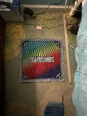 Beatbox Party Punch Rainbow Trippy Checkered Promotional Bandana